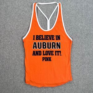 Victoria's Secret Auburn Tigers Tank Top Size Medium Racerback Sequin Y2K